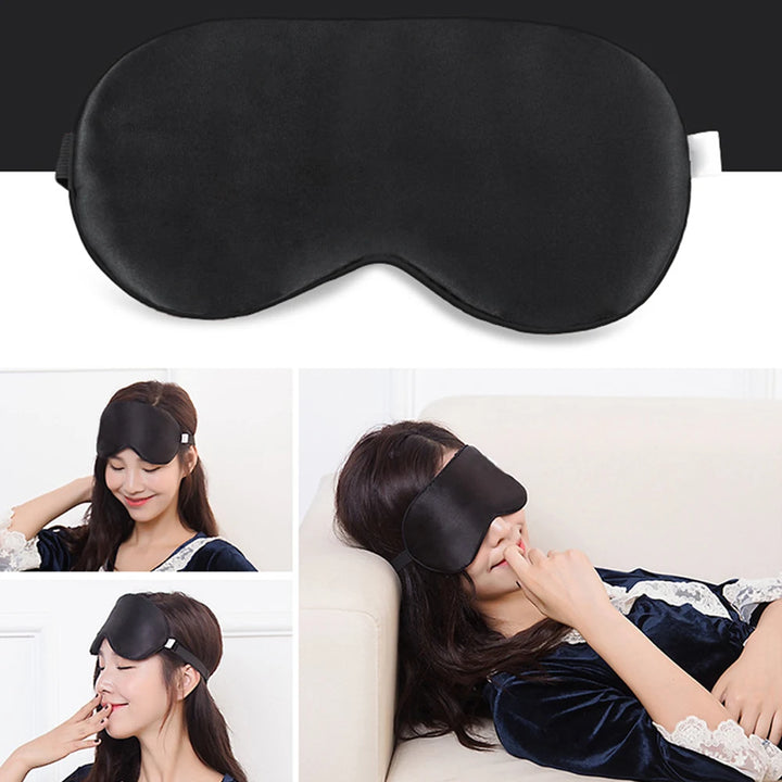 100% Natural Mulberry Silk Sleep Mask Soft Blindfold Smooth Eye Mask Sleeping Aid Eyeshade Eye Cover Patch Bandage Comfort