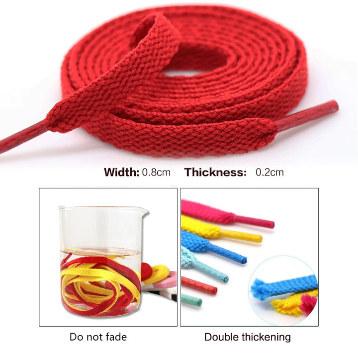 1 pair thicken classic shoelaces for sneakers shoe laces solid flat shoelace casual sports laces shoes strings 100/120/140/160cm