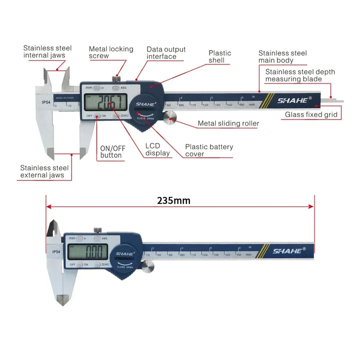 150/200/300mm Electronic Digital Caliper With Extra Large LCD Screen Digital Vernier Caliper Micrometer Paquimetro Digital