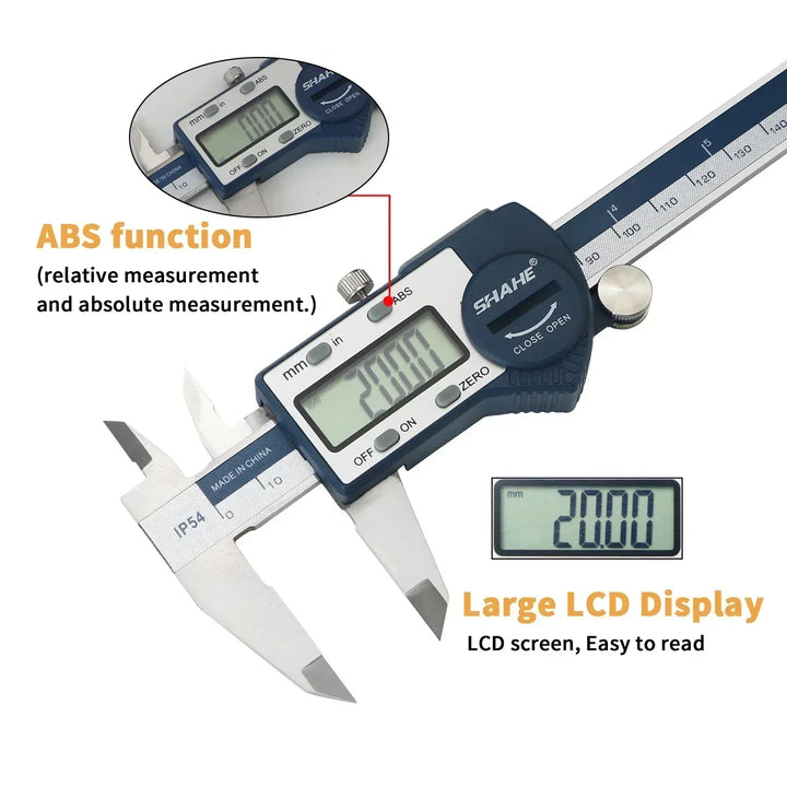 150/200/300mm Electronic Digital Caliper With Extra Large LCD Screen Digital Vernier Caliper Micrometer Paquimetro Digital